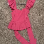 Hot Pink Ruffle Sleeve Top Size XS Photo 0