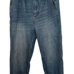 Pilcro and the Letterpress Pilcro Letterpress High-Waist Pleated Trouser Jeans Size 30 Light Indigo Wash Photo 0