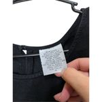 Vintage Linen Blend Black Maxi Dress Embroidered Pineapple Flowers Size 16 Photo 4