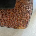 Brahmin  Brown Black Croc Embossed Minimalist Western Coastal Quiet Luxury Bag Photo 8