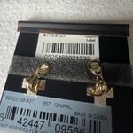 Macy's Anne Klein new clip on earrings gold tone white button earrings Photo 3