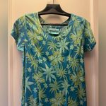 Rainbow Sandals Blue tropical print summer dress Photo 3