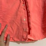 Frank & Eileen  Barry Famous Denim Button Down Distressed Shirt Neon Watermelon Photo 2