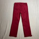 Liverpool Hannah Crop Flare Jeans Size 4 / 27 Red Velvet Burgandy Ankle Photo 4