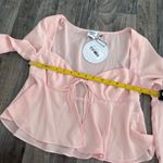 Princess Polly coquette pastel pink flowy Godet top Photo 3