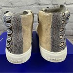 P448 StarBS High Top Sneakers Embroidered Panama Gray Size Zipper EU38 (7.5-8) Photo 5