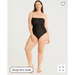 J Crew Ruched one piece black swim suit size 6 Photo 10