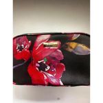 Trina Turk  Black & Red Floral Print Rectangle Shape Cosmetic Bags Photo 1