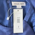 Wendy Bird Formal Party Dress Navy Blue Satin Halter Neckline Fit and Flare 2 Photo 10