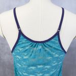 Caprice Lace Babydoll Chemise Slip Dress Size M Fairy Coquette Romantic Dainty Blue Size M Photo 5