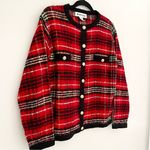 appleseed's Appleseed’s Vintage Plaid Cardigan Sweater Photo 0