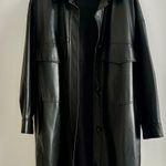 ZARA Faux Leather Shirt Photo 0