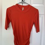 Free People Intimately Orange Rouched Side Short sleeve Top Layering top size sm Photo 0