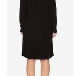 Norma Kamali  Black Midi Long Sleeve Dress Size Medium Photo 2
