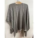 J. Jill Reversible Glen Plaid Ruana Fringed Sweater Poncho One Size Tan Size undefined Photo 6