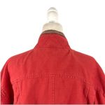 Free People  Flight Line Oversized Military Red Bomber Jacket Size XS Embroidered Photo 6
