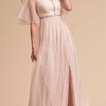 Adrianna Papell By Anthropologie Rivoli Tulle Blush Rose Gown Sz 10 NWT Photo 0