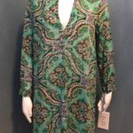 J.Crew  Mint Green Flora Print Long Sleeve Tunic Photo 0