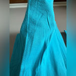 T Tahari Women’s Sea Blue Cashmere/Cotton Blend Long Sleeve Top Size S Photo 6