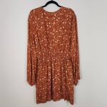a.n.a  Orange Botanical Print Wrap Mini Dress Size XXL NWT Wrap Style Dress Photo 3