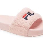 FILA Fuzzy Slide Sandals Pink Sz 10 Photo 1
