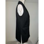 Ellen Tracy Women’s Black Pinstripes Button Vest  LARGE Photo 3