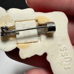 Signed Russ Christmas Holiday Brooch Pin Puppy In Christmas Sock Photo 8