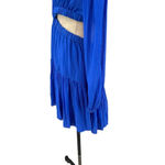 ALC Frank ALC A.L.C. Izzy ll Mini Dress Long Sleeve‎ Cut-Out Silk Georgette Blue Size 12 Photo 8