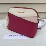 Michael Kors MK Jet Set Travel Medium Dome Xcross Crossbody Bag- Rosewood Multi Photo 3