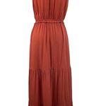 Kirunda Small Maxi Dress Sleeveless Halter Tie Keyhole Neck Ruffled New Photo 3