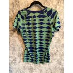 Nike  Pro Women's Large Compression‎ V-Neck Tee Green Blue Dri-FIT Photo 1