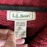 L.L. Bean Wool Blend Sweater Women XL‎ Red Knit Full Zip Fisherman Vintage Photo 3