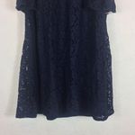 Nanette Lepore Blue Lace Cold Shoulder Mini Dress Photo 8