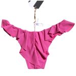 Gianni Bini x Jess Southern NWT Ribbed Ruffle Hipster Pink Bikini Bottom Large Photo 4