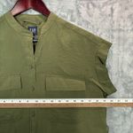 Gap NWT Olive Green Utility Shirt Dress Button Front Short Sleeve Women's XS Photo 7