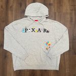 Disney  PIXAR Embroidered Hoodie Sweatshirt Grey XXL Monsters Inc Up Photo 0