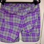 Nike  Golf Women’s 10 Purple Plaid Dri-Fit Bermuda Shorts Stretch Photo 3