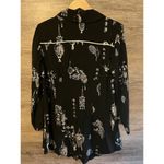 Soft Surroundings  Sz L Tunic Blouse Top Black Japanese Japan Style Photo 8