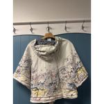 Hooded Cape Toggle Button Poncho Novelty Print Relaxed Fit Cozy reversible M Size M Photo 5