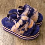 UGG  Disco Marble Slide Slippers Sheepskin Violet Night Purple Tie Dye Photo 0