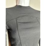 LASLULU Black Long Sleeve Fitted Athletic Crop‎ Top Activewear Womens Size S Photo 1