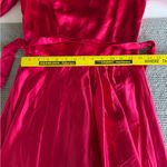 Vintage Dark Pink Satin Formal Prom Gown Dress Size Small or Medium Photo 5