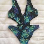 Kendall + Kylie Palm Print Plunge Monokini 10 Photo 3