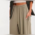 Free People NWOT FP Intimately Downtime Wide Leg Pants - laurel oak - large Photo 5