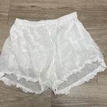 Piyama White Ruffled sleep Shorts Large Photo 0