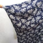 Loft  Navy Blue Floral Kimono Cardigan Cover Up Size OS Photo 4