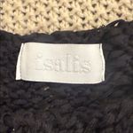 Isalis  WOMEOBlack Knit Button-Up Women's Top MEDIUM Photo 1