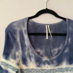 Anthropologie  Blue White Kato Tie Dye Short Sleeve Midi Dress Women size Medium Photo 2