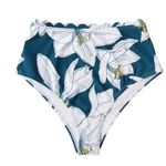 Cupshe NWT! Women’s  floral high waist bikini bottoms Medium Photo 2
