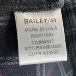 Bailey 44 High Rise Pants Versatile Black & Gray Windowpane Plaid Womens Large Photo 7
